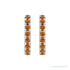 Sapphire Row Natural Gemstone Pavé Huggie Earrings - Citrine, 14K White Gold (view 2)