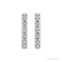 Sapphire Row Natural Gemstone Pavé Huggie Earrings - Diamond, 14K White Gold (view 2)