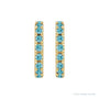 Sapphire Row Natural Gemstone Pavé Huggie Earrings - Zircon, 14K Yellow Gold (view 2)