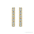 Sapphire Row Lab-Grown Gemstone Pavé Huggie Earrings - Diamond, 14K Yellow Gold (view 2)