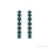 Sapphire Row Lab-Grown Gemstone Pavé Huggie Earrings - Alexandrite, 14K White Gold (view 2)