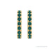Sapphire Row Lab-Grown Gemstone Pavé Huggie Earrings - Alexandrite, 14K Yellow Gold (view 2)