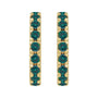 Sapphire Row Lab-Grown Gemstone Pavé Huggie Earrings - Alexandrite, 14K Yellow Gold (view 2)
