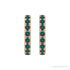 Sapphire Row Lab-Grown Gemstone Pavé Huggie Earrings - Alexandrite, 14K Rose Gold (view 2)
