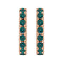 Sapphire Row Lab-Grown Gemstone Pavé Huggie Earrings - Alexandrite, 14K Rose Gold (view 2)