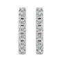 Sapphire Row Lab-Grown Gemstone Pavé Huggie Earrings - Diamond, 14K White Gold (view 2)