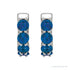 Sapphire Row Lab-Grown Gemstone Round Huggie Earrings - Blue Sapphire, Platinum (view 2)