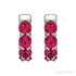 Sapphire Row Lab-Grown Gemstone Round Huggie Earrings - Ruby, 14K White Gold (view 2)