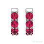 Sapphire Row Lab-Grown Gemstone Round Huggie Earrings - Ruby, 14K White Gold (view 2)