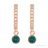 Sapphire Row Natural Gemstone & Diamond Pavé Hoop Earrings - Alexandrite, 14K Rose Gold (view 2)