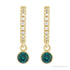 Sapphire Row Natural Gemstone & Diamond Pavé Hoop Earrings - Alexandrite, 14K Yellow Gold (view 2)