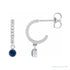 Sapphire Row Natural Gemstone & Diamond Pavé Hoop Earrings - Blue Sapphire, 14K White Gold