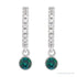 Sapphire Row Lab-Grown Gemstone & Diamond Pavé Hoop Earrings - Alexandrite, 14K White Gold (view 2)