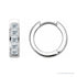 Sapphire Row Natural Diamond Princess Channel-Set Huggie Earrings - 14K White Gold