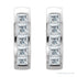 Sapphire Row Natural Diamond Princess Channel-Set Huggie Earrings - Platinum (view 2)