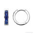 Sapphire Row Lab-Grown Blue Sapphire Channel-Set Huggie Earrings - 14K White Gold