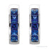 Sapphire Row Lab-Grown Blue Sapphire Channel-Set Huggie Earrings - 14K White Gold (view 2)