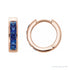 Sapphire Row Lab-Grown Blue Sapphire Channel-Set Huggie Earrings - 14K Rose Gold