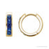 Sapphire Row Lab-Grown Blue Sapphire Channel-Set Huggie Earrings - 14K Yellow Gold