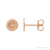 Sapphire Row Engravable Gold Disc Stud Earrings - 14K Rose Gold, 6.3 mm (view 3)