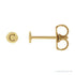 Sapphire Row Engravable Gold Disc Stud Earrings - 14K Yellow Gold, 3 mm