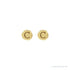 Sapphire Row Engravable Gold Disc Stud Earrings - 14K Yellow Gold, 3 mm (view 2)