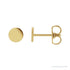 Sapphire Row Engravable Gold Disc Stud Earrings - 14K Yellow Gold, 5 mm