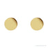 Sapphire Row Engravable Gold Disc Stud Earrings - 14K Yellow Gold, 5 mm (view 2)