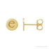 Sapphire Row Engravable Gold Disc Stud Earrings - 14K Yellow Gold, 5 mm (view 3)