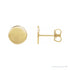 Sapphire Row Engravable Gold Disc Stud Earrings - 14K Yellow Gold, 8 mm
