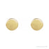 Sapphire Row Engravable Gold Disc Stud Earrings - 14K Yellow Gold, 8 mm (view 2)