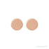 Sapphire Row Engravable Gold Disc Stud Earrings - 18K Rose Gold, 6.3 mm (view 2)