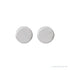Sapphire Row Engravable Gold Disc Stud Earrings - 18K White Gold, 6.3 mm (view 2)