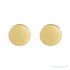 Sapphire Row Engravable Gold Disc Stud Earrings - 18K Yellow Gold, 10 mm (view 2)