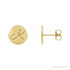 Sapphire Row Engravable Gold Disc Stud Earrings - 18K Yellow Gold, 10 mm (view 3)