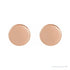 Sapphire Row Engravable Gold Disc Stud Earrings - 14K Rose Gold, 10 mm (view 2)