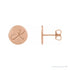 Sapphire Row Engravable Gold Disc Stud Earrings - 14K Rose Gold, 10 mm (view 3)