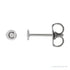 Sapphire Row Engravable Gold Disc Stud Earrings - 14K White Gold, 3 mm