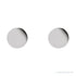 Sapphire Row Engravable Gold Disc Stud Earrings - 14K White Gold, 5 mm (view 2)