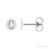 Sapphire Row Engravable Gold Disc Stud Earrings - 14K White Gold, 5 mm (view 3)