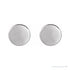 Sapphire Row Engravable Gold Disc Stud Earrings - Platinum, 10 mm (view 2)