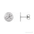 Sapphire Row Engravable Gold Disc Stud Earrings - Platinum, 10 mm (view 3)