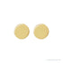 Sapphire Row Engravable Gold Disc Stud Earrings - 14K Yellow Gold, 6.3 mm (view 2)