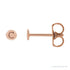 Sapphire Row Engravable Gold Disc Stud Earrings - 14K Rose Gold, 3 mm