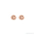 Sapphire Row Engravable Gold Disc Stud Earrings - 14K Rose Gold, 3 mm (view 2)