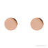 Sapphire Row Engravable Gold Disc Stud Earrings - 14K Rose Gold, 5 mm (view 2)