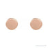 Sapphire Row Engravable Gold Disc Stud Earrings - 18K Rose Gold, 8 mm (view 2)