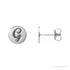 Sapphire Row Engravable Gold Disc Stud Earrings - Platinum, 8 mm (view 3)
