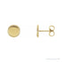 Sapphire Row Engravable Gold Rope Disc Stud Earrings - 14K Yellow Gold