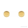 Sapphire Row Engravable Gold Rope Disc Stud Earrings - 14K Yellow Gold (view 2)